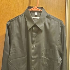 Mens black dress shirt
